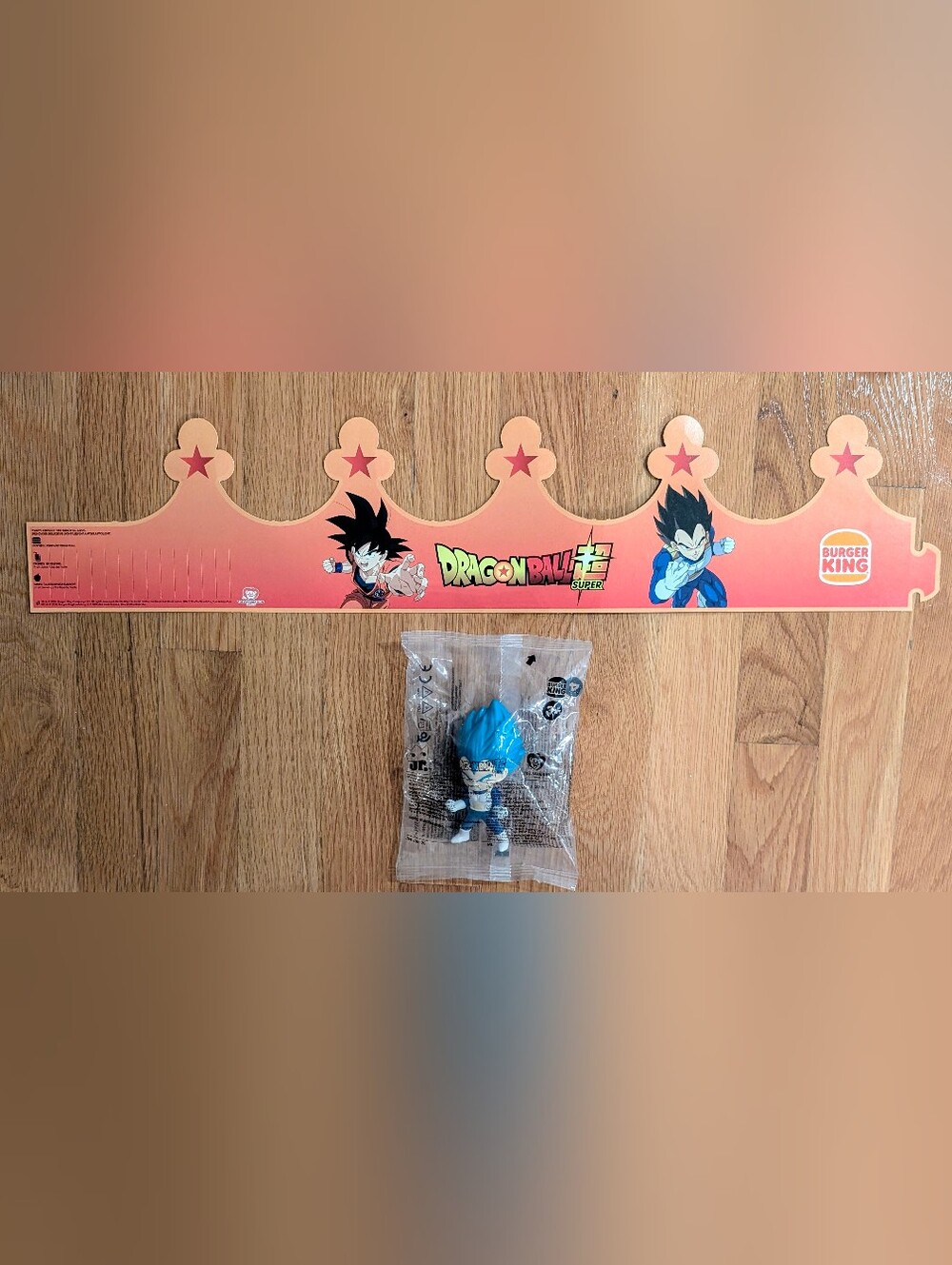 Dragon Ball Z Super Saiyan Blue Vegeta Figure X Burger King WITH DBZ Crown 👑